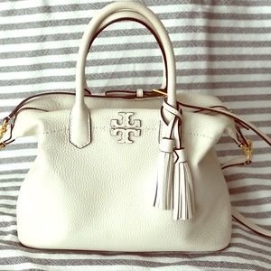 Tory Burch McGraw Satchel New Ivory - crossbody